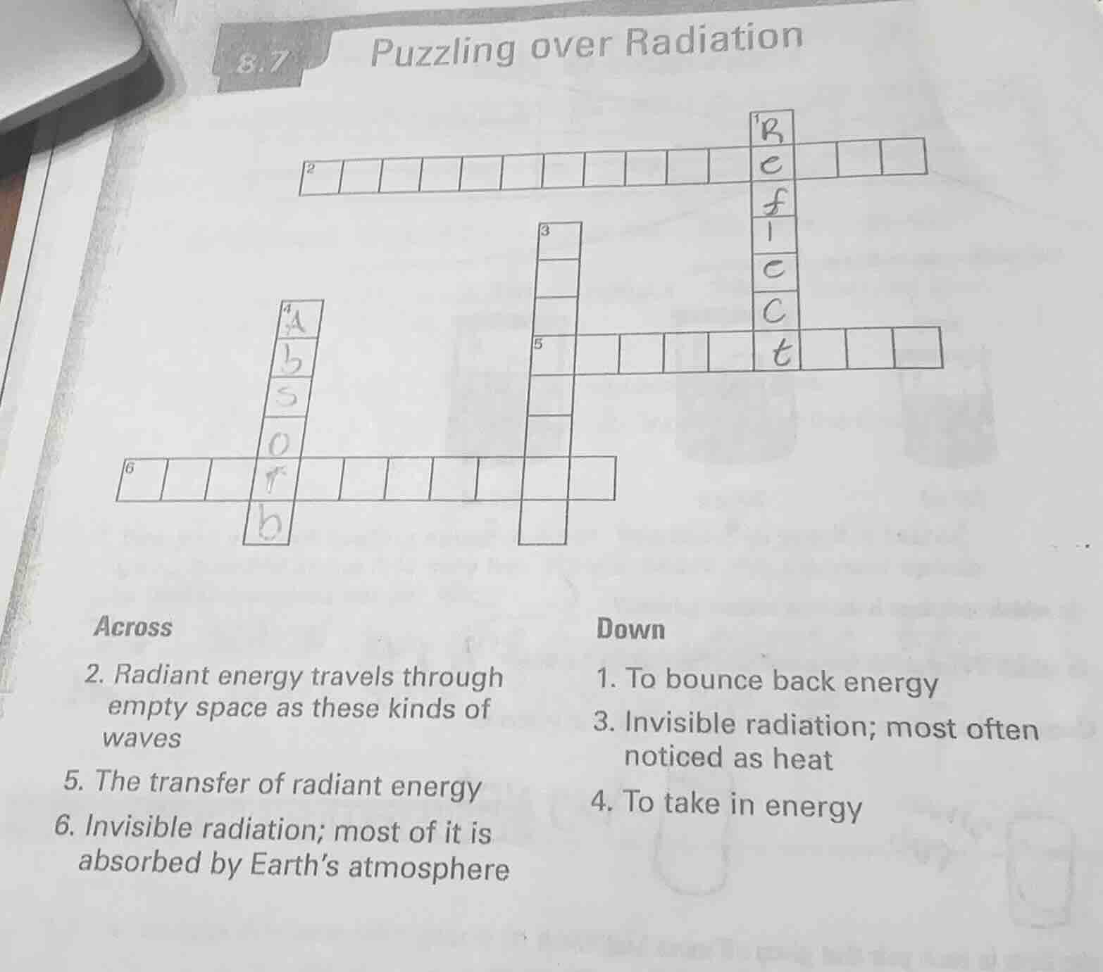 8.7 puzzling over radiation across 2. radiant energy travels through em…