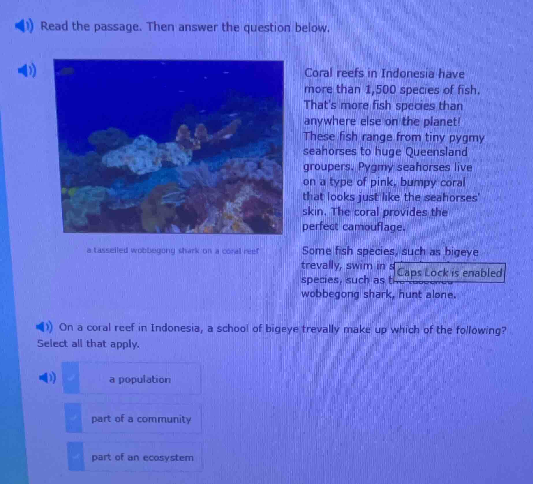 read the passage. then answer the question below. image: a tasselled wo…