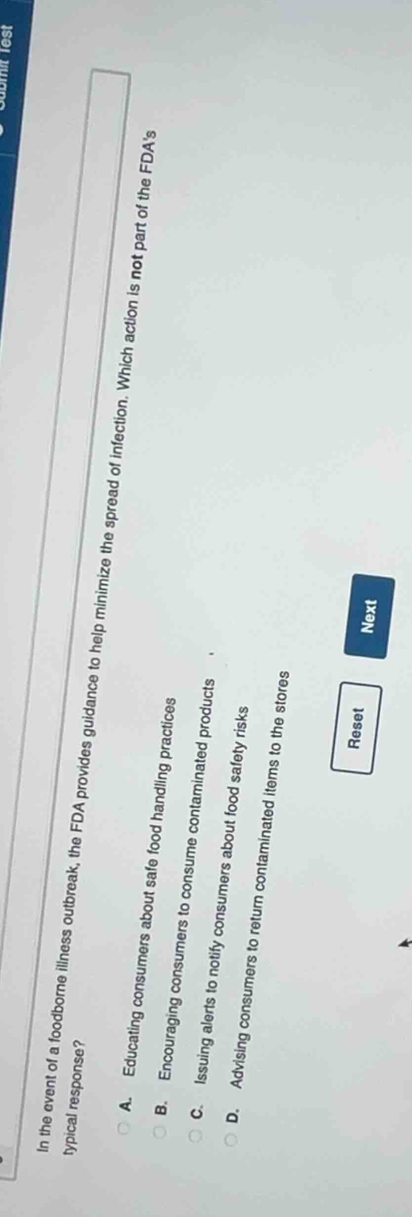 in the event of a foodborne illness outbreak, the fda provides guidance…