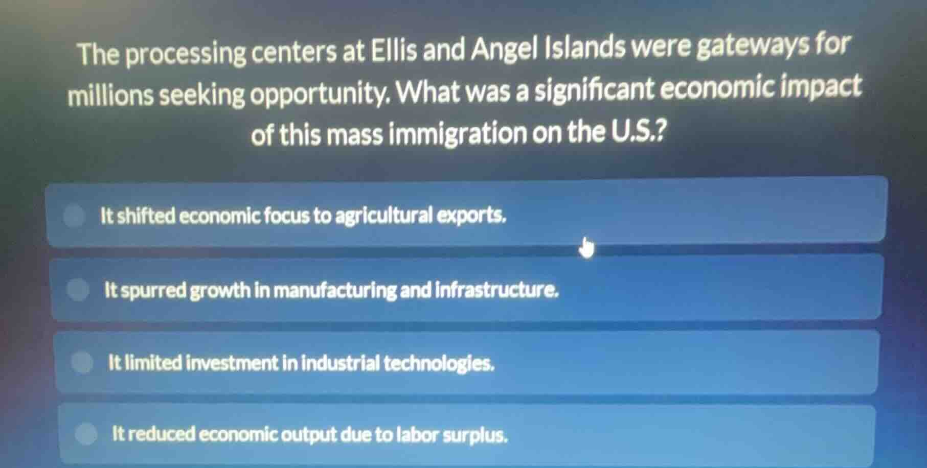 the processing centers at ellis and angel islands were gateways for mil…