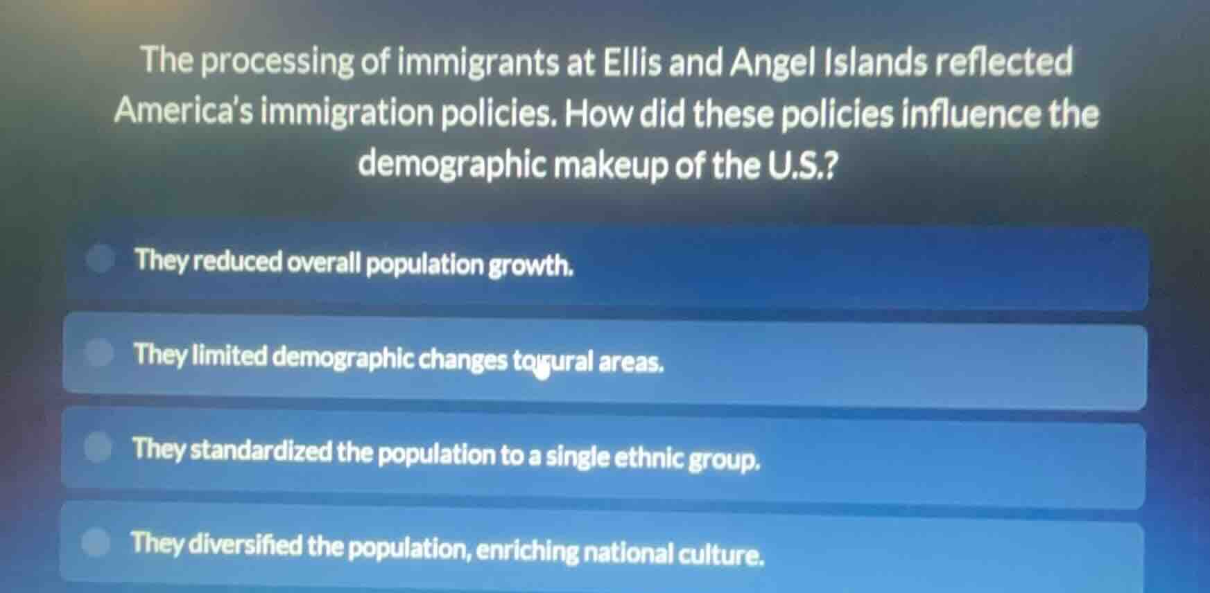 the processing of immigrants at ellis and angel islands reflected ameri…