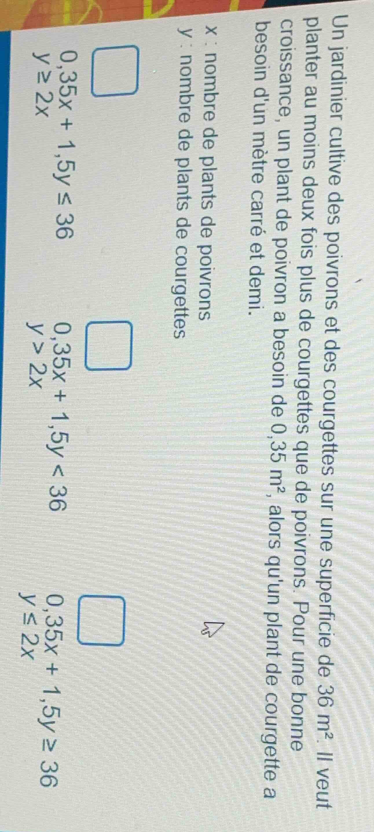 un jardinier cultive des poivrons et des courgettes sur une superficie …