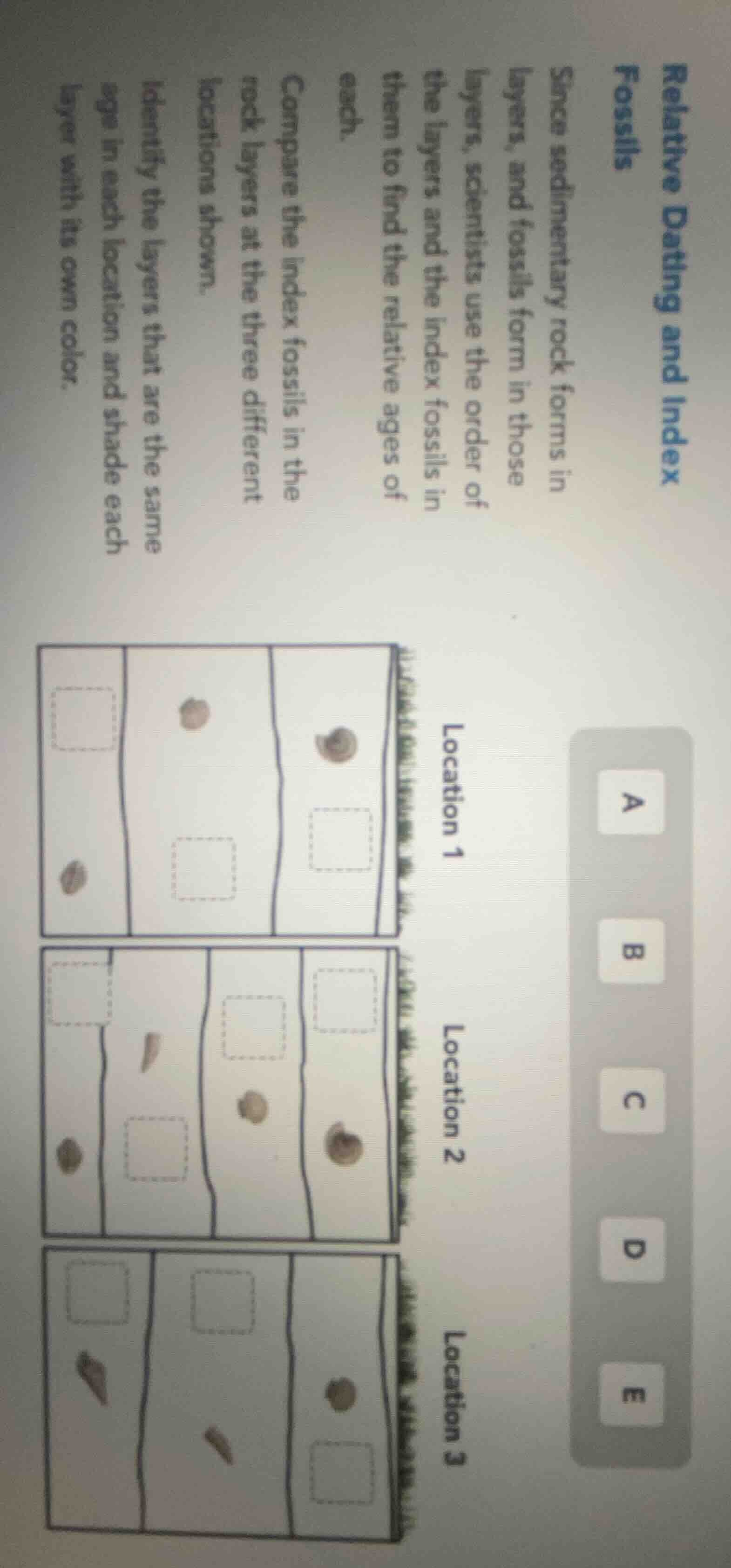 relative dating and index fossils since sedimentary rock forms in layer…