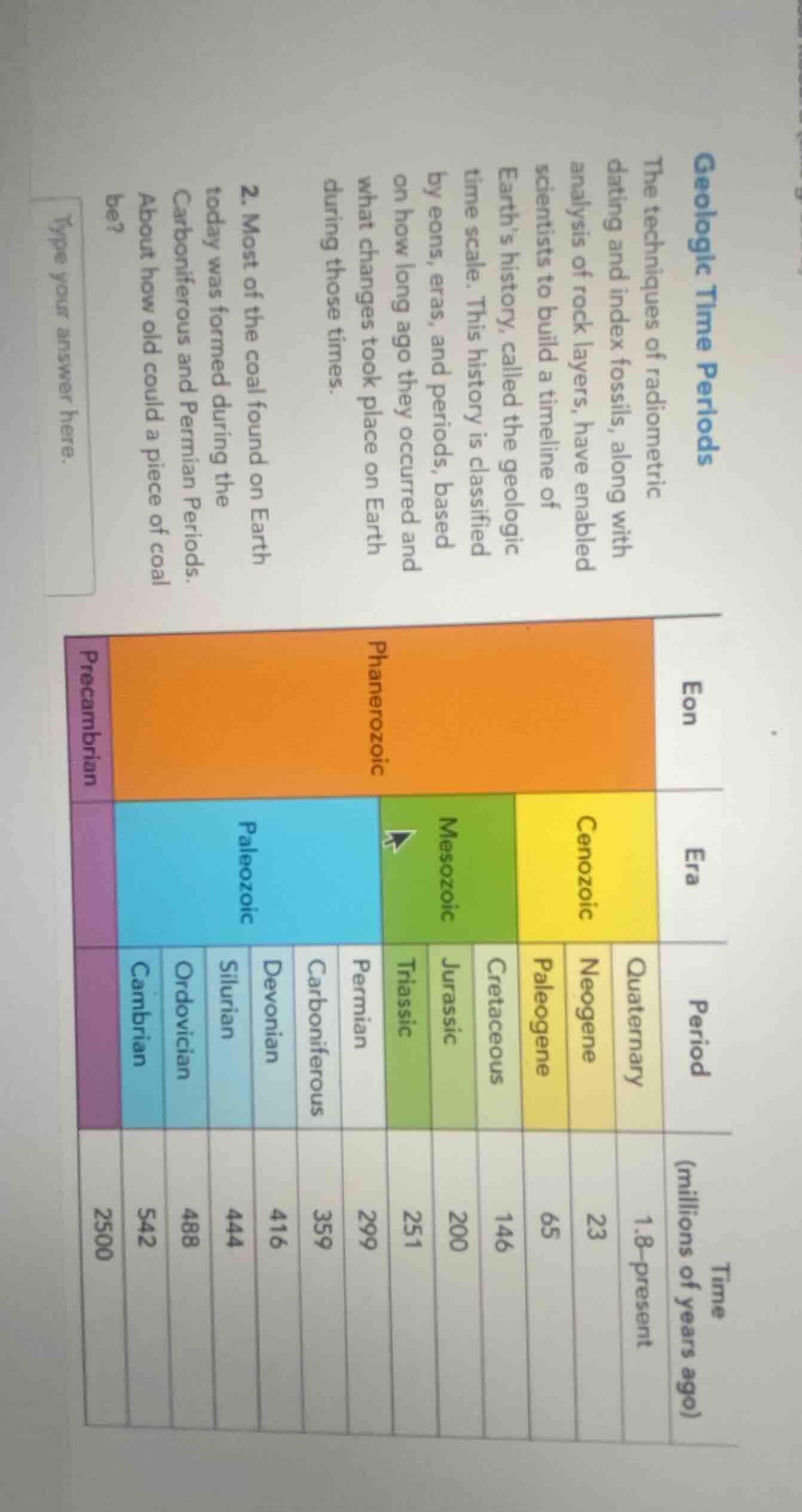 geologic time periods the techniques of radiometric dating and index fo…