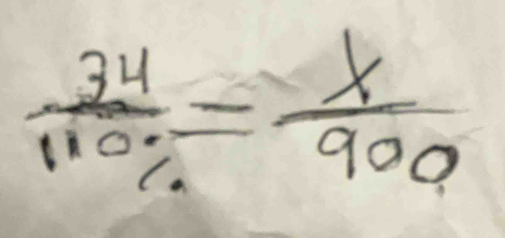 (\frac{34}{110}=\frac{x}{900})