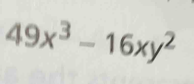 49x³ - 16xy²