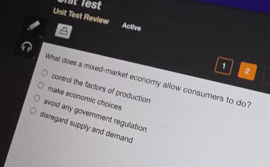 what does a mixed - market economy allow consumers to do? control the f…