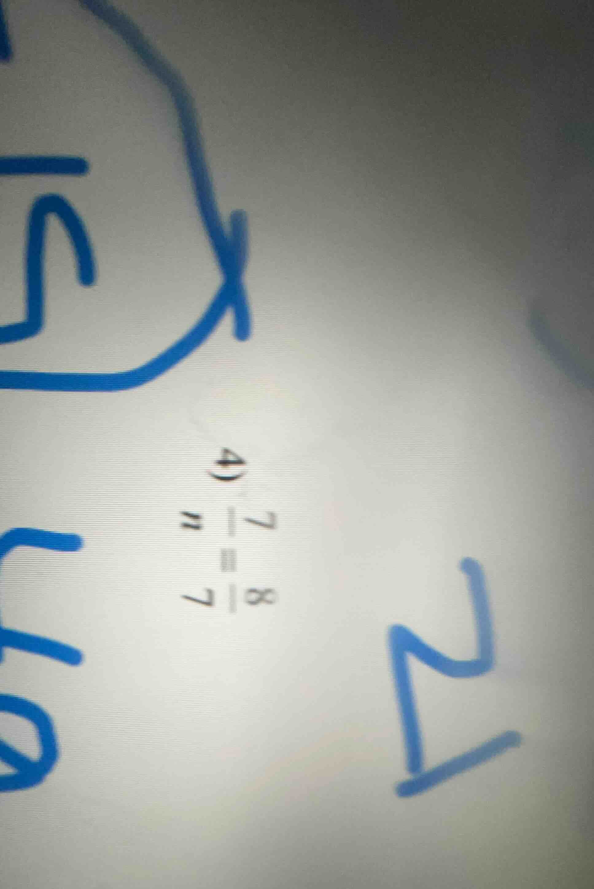 4) \\frac{7}{n} = \\frac{8}{7}