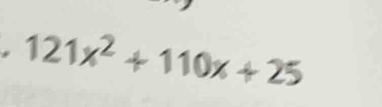 121x² + 110x + 25