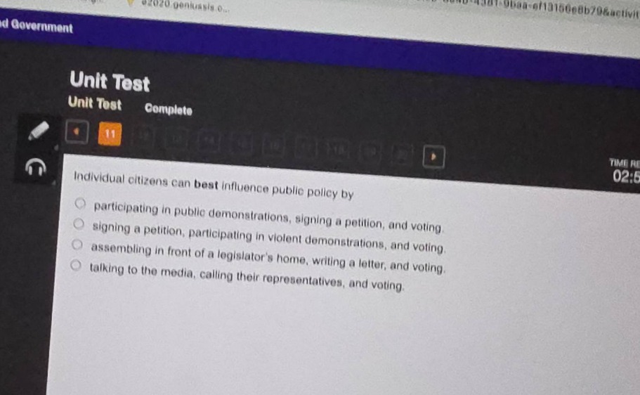 individual citizens can best influence public policy by participating i…