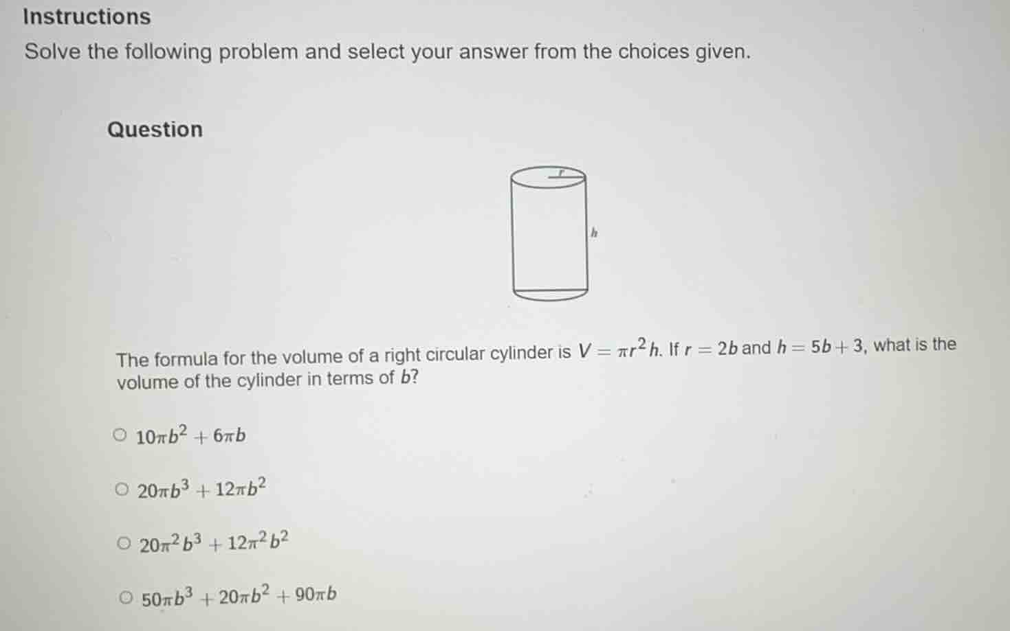 instructions solve the following problem and select your answer from th…