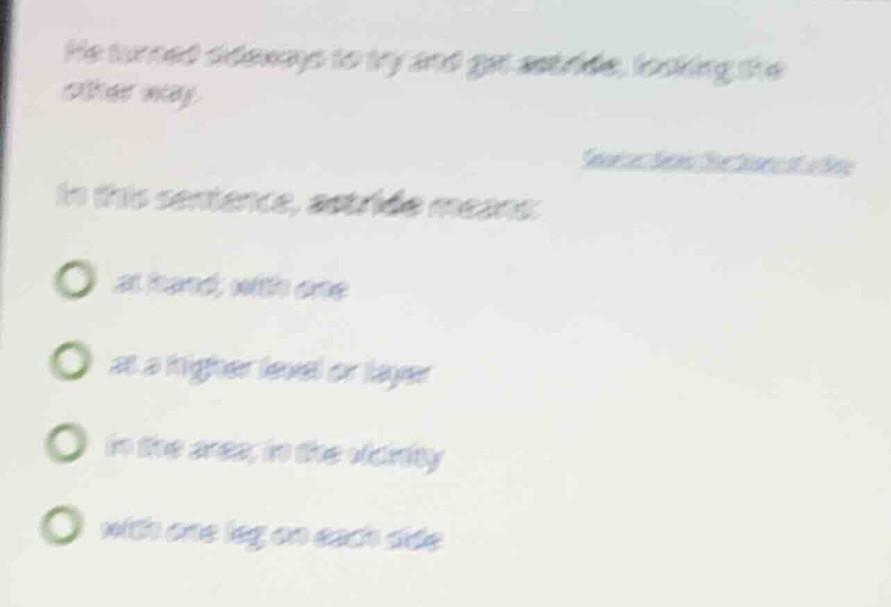 he turned sideways to try and get astride, looking the other way. sourc…