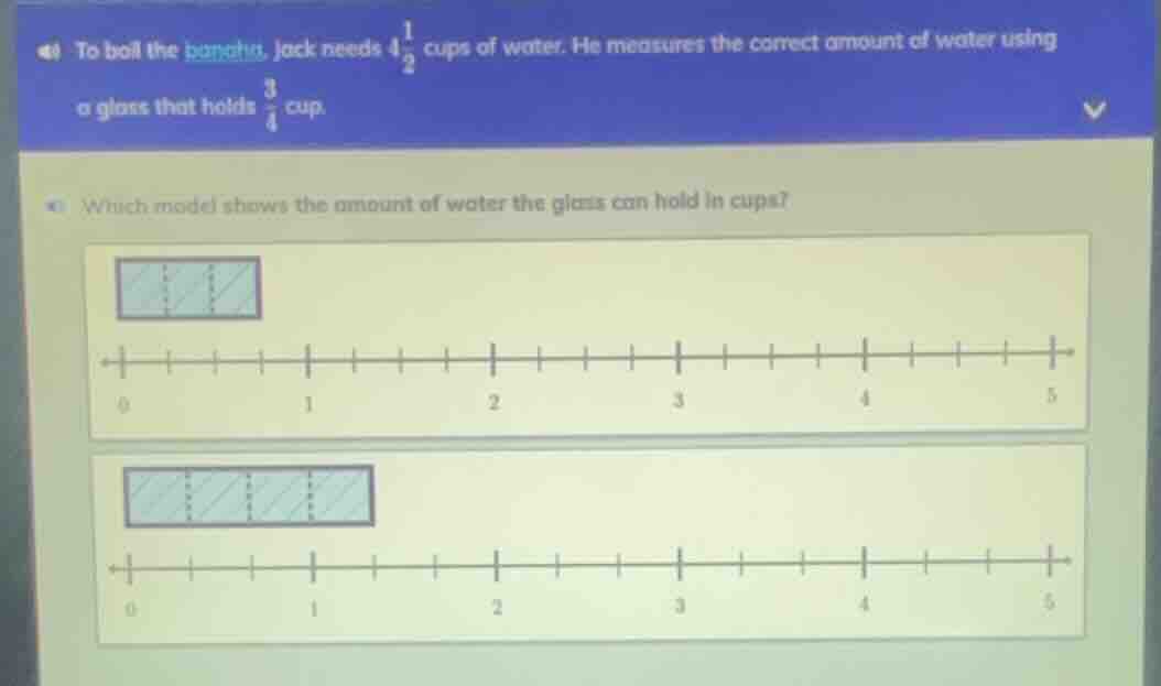 to boil the bamboo, jack needs 4 1/2 cups of water. he measures the cor…