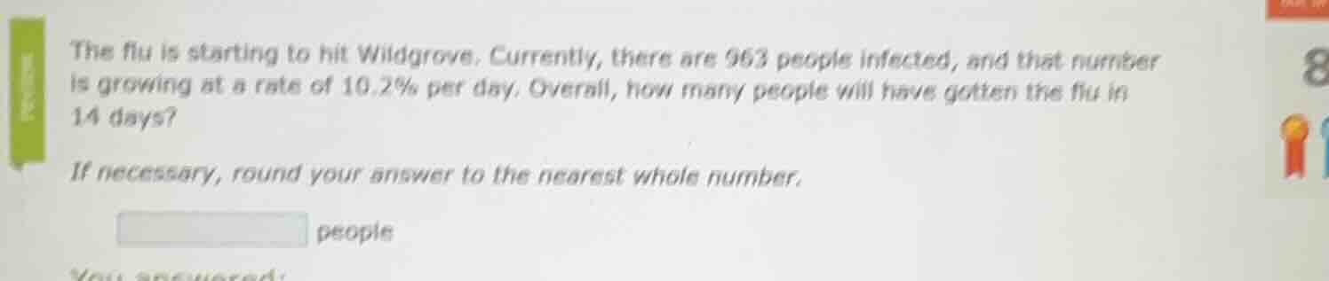 the flu is starting to hit wildgrove. currently, there are 963 people i…