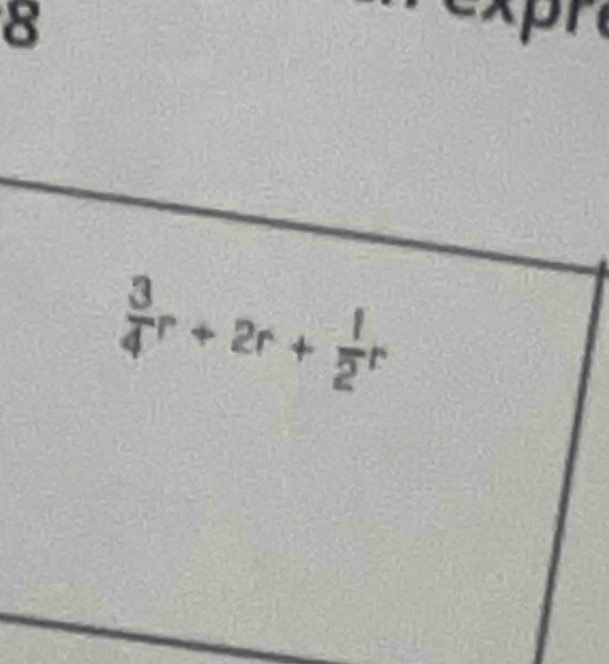 8 \\frac{3}{4}r + 2r + \\frac{1}{2}r