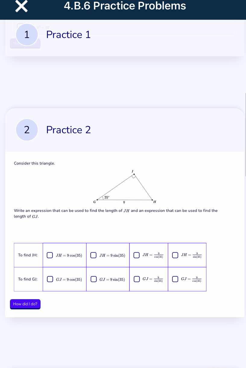 4.b.6 practice problems 1 practice 1 2 practice 2 consider this triangl…