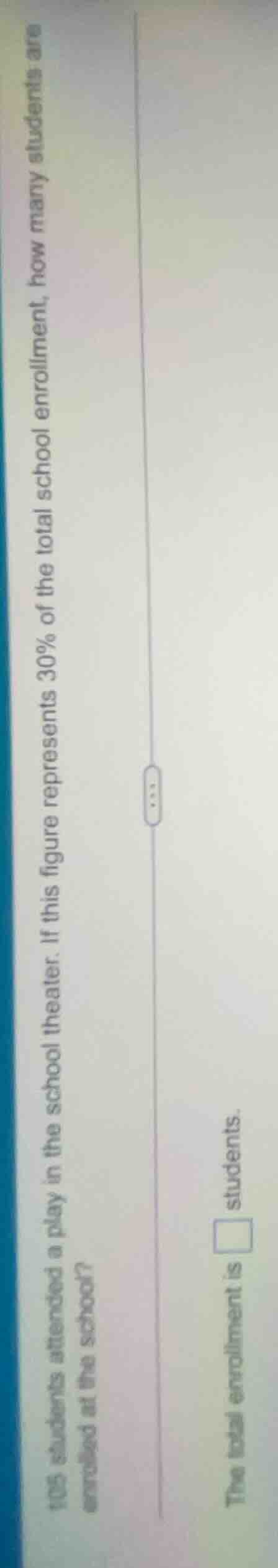 105 students attended a play in the school theater. if this figure repr…