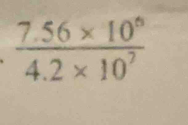 7.56×10⁶ / 4.2×10⁷