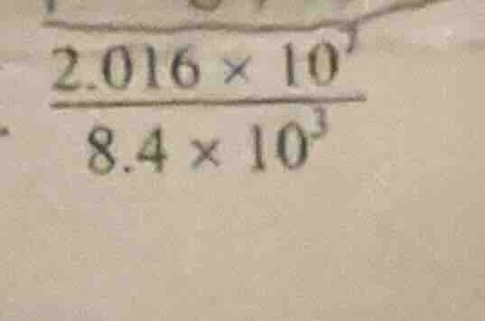 2.016×10⁷ / 8.4×10³