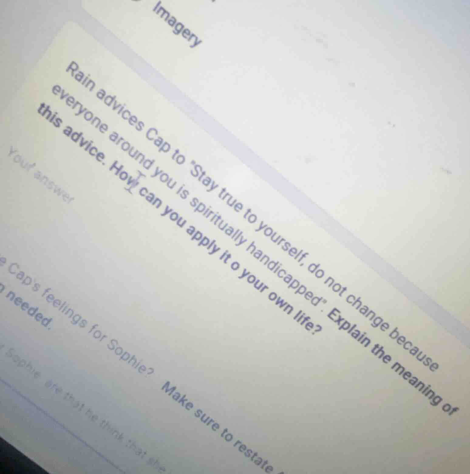 rain advices cap to \stay true to yourself, do not change because every…