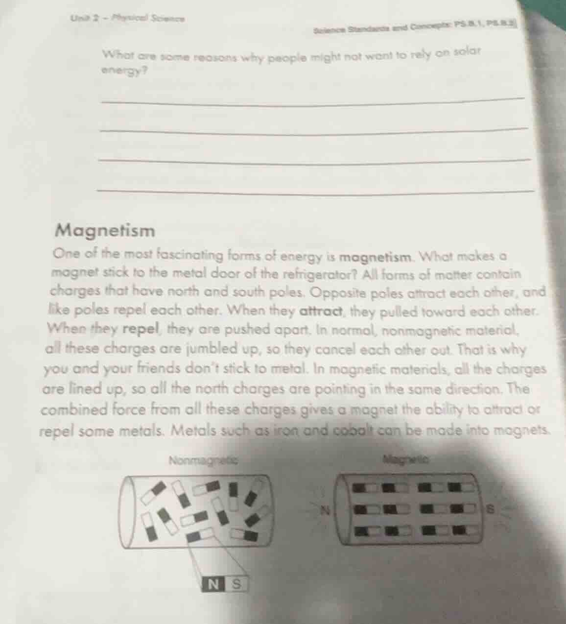 unit 2 - physical science science standards and concepts: ps.8.1, ps.8.…