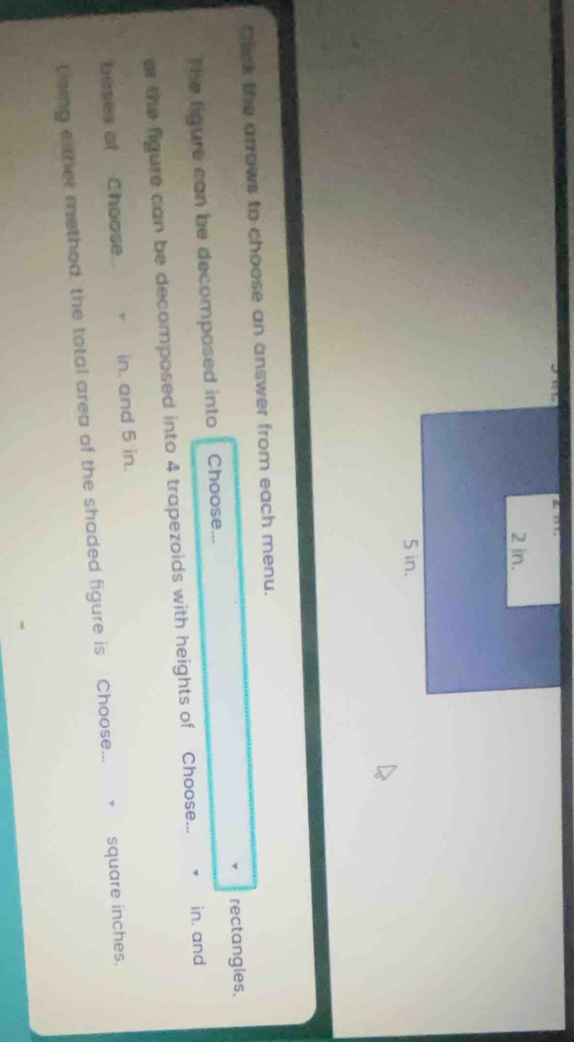 click the arrows to choose an answer from each menu. the figure can be …