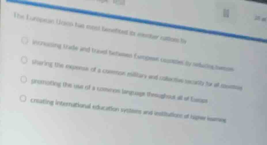 the european union has most benefited its member nations by ○ increasin…