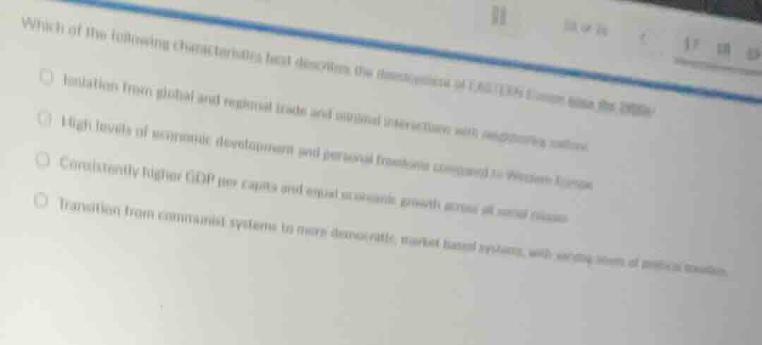 which of the following characteristics best describes the economies of …