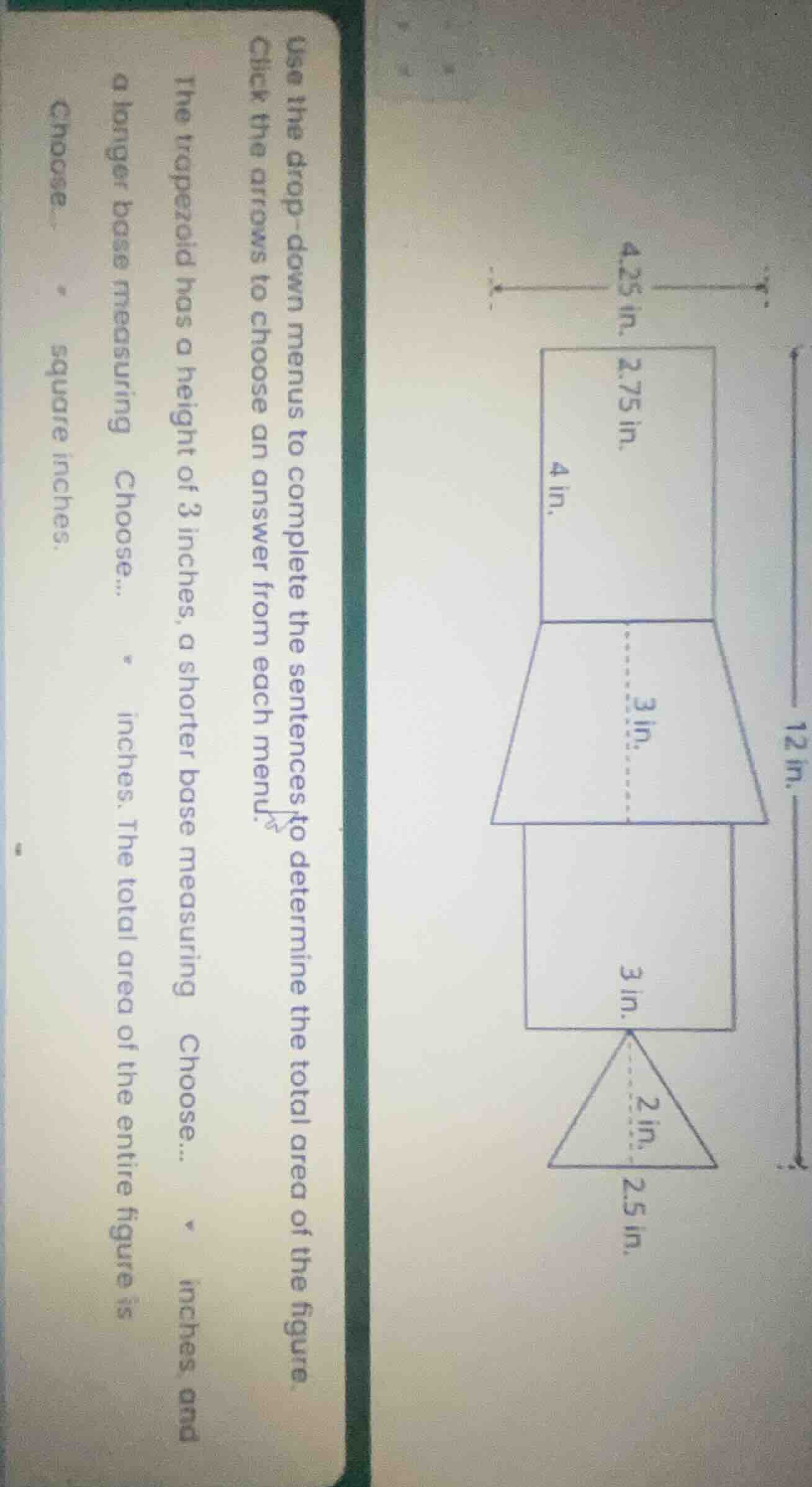 use the drop - down menus to complete the sentences to determine the to…