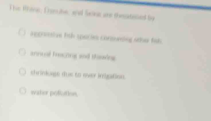 the rhine, danube, and lena are threatened by aggressive fish species c…