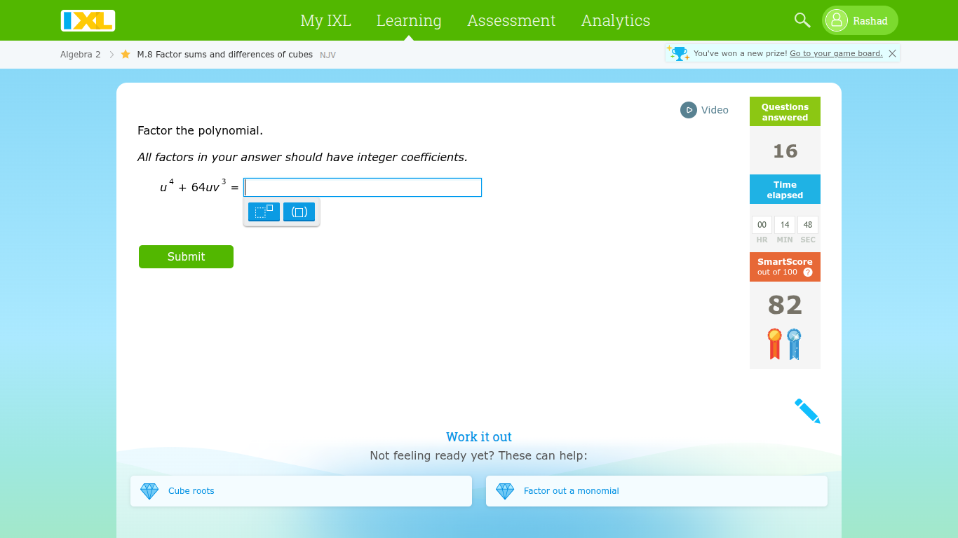 factor the polynomial. all factors in your answer should have integer c…