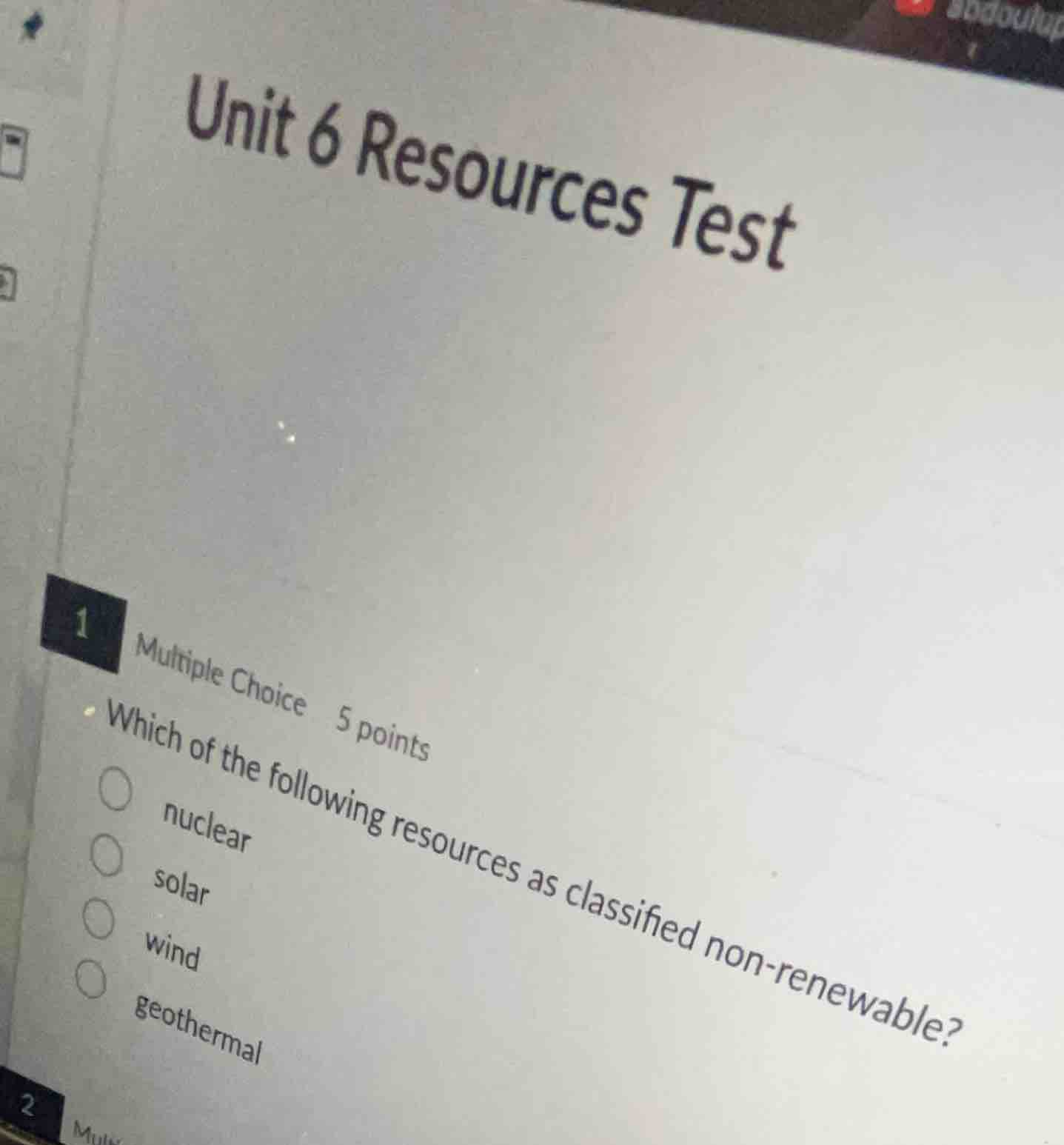 unit 6 resources test 1 multiple choice 5 points which of the following…