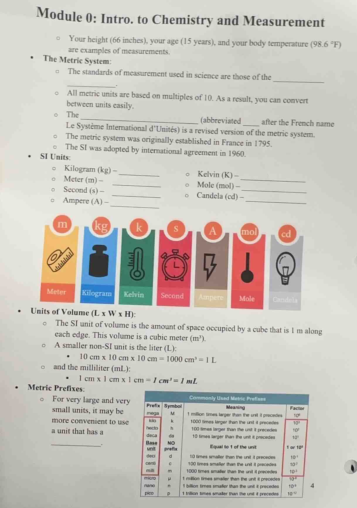 module 0: intro. to chemistry and measurement - your height (66 inches)…