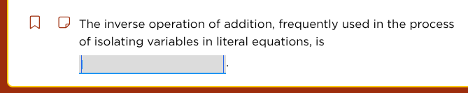 the inverse operation of addition, frequently used in the process of is…