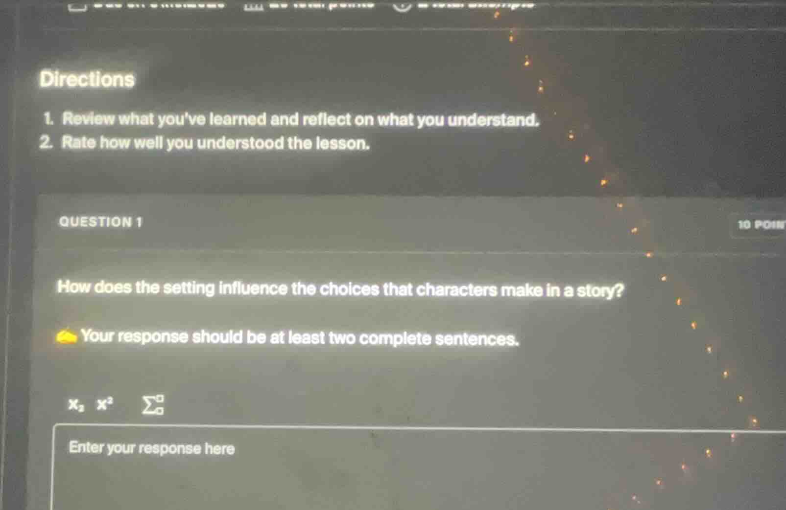 directions 1. review what youve learned and reflect on what you underst…