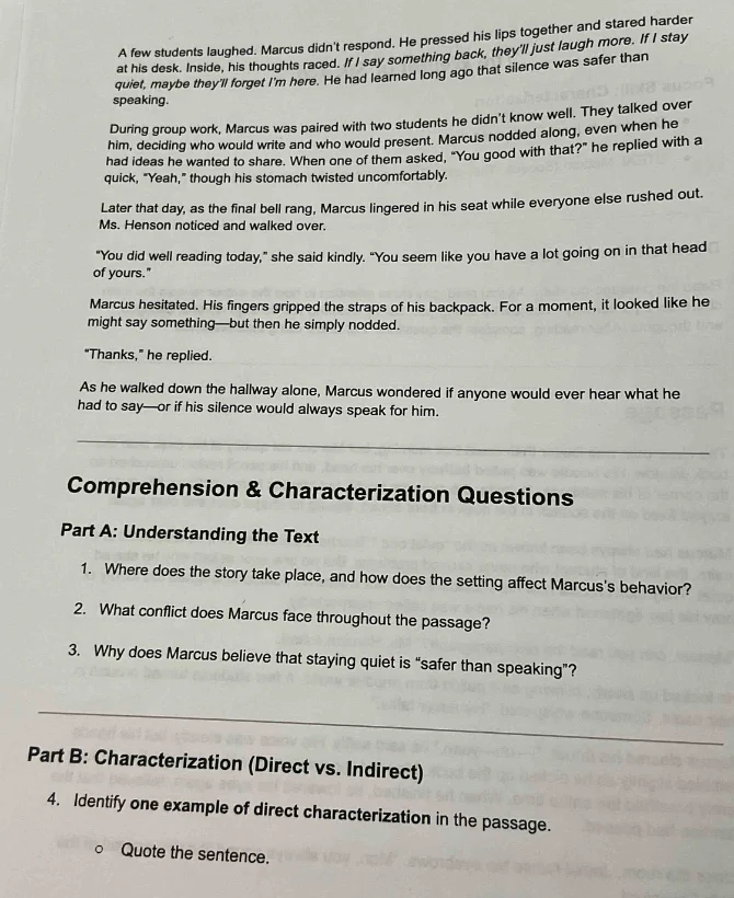a few students laughed. marcus didnt respond. he pressed his lips toget…