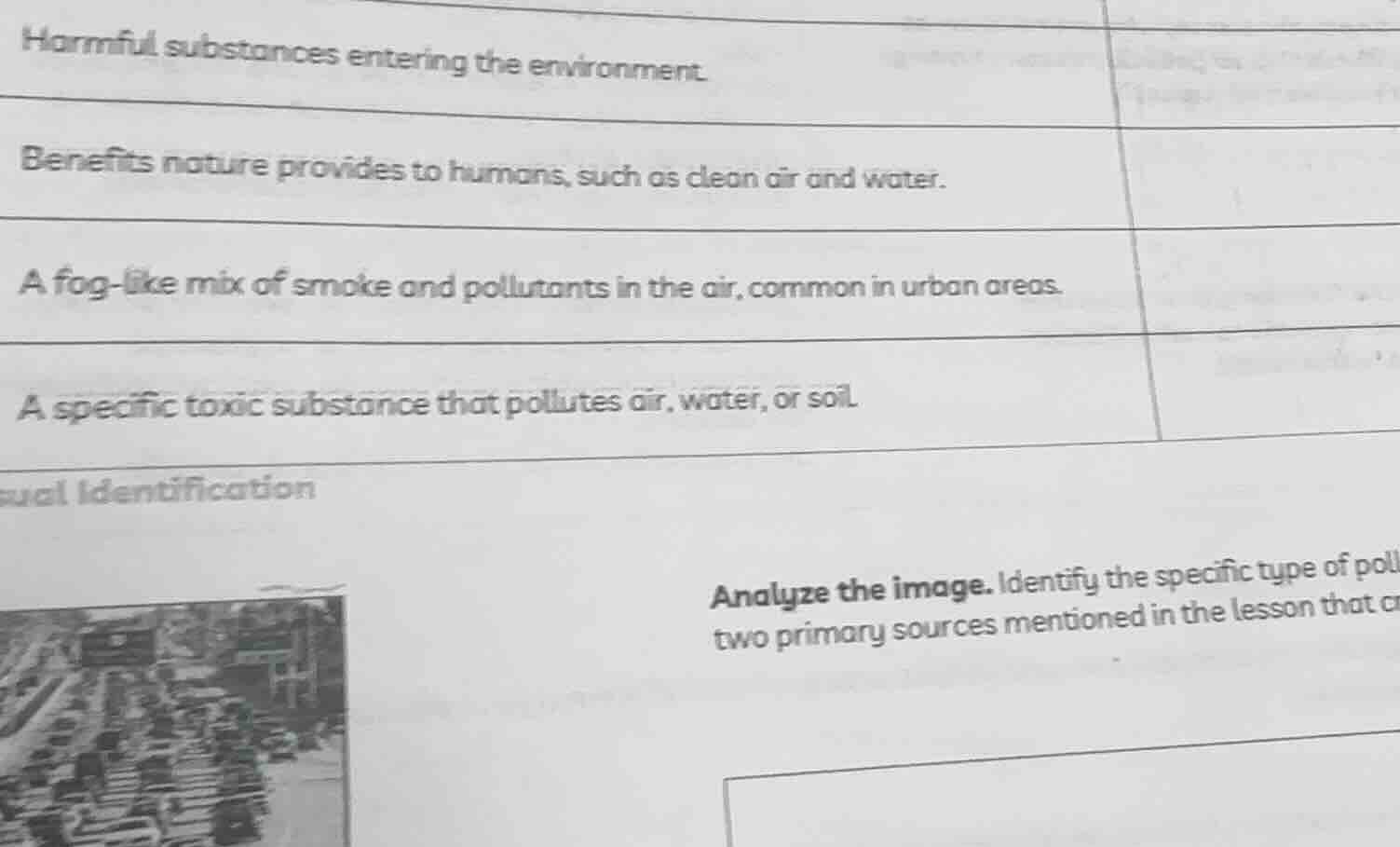 harmful substances entering the environment. benefits nature provides t…