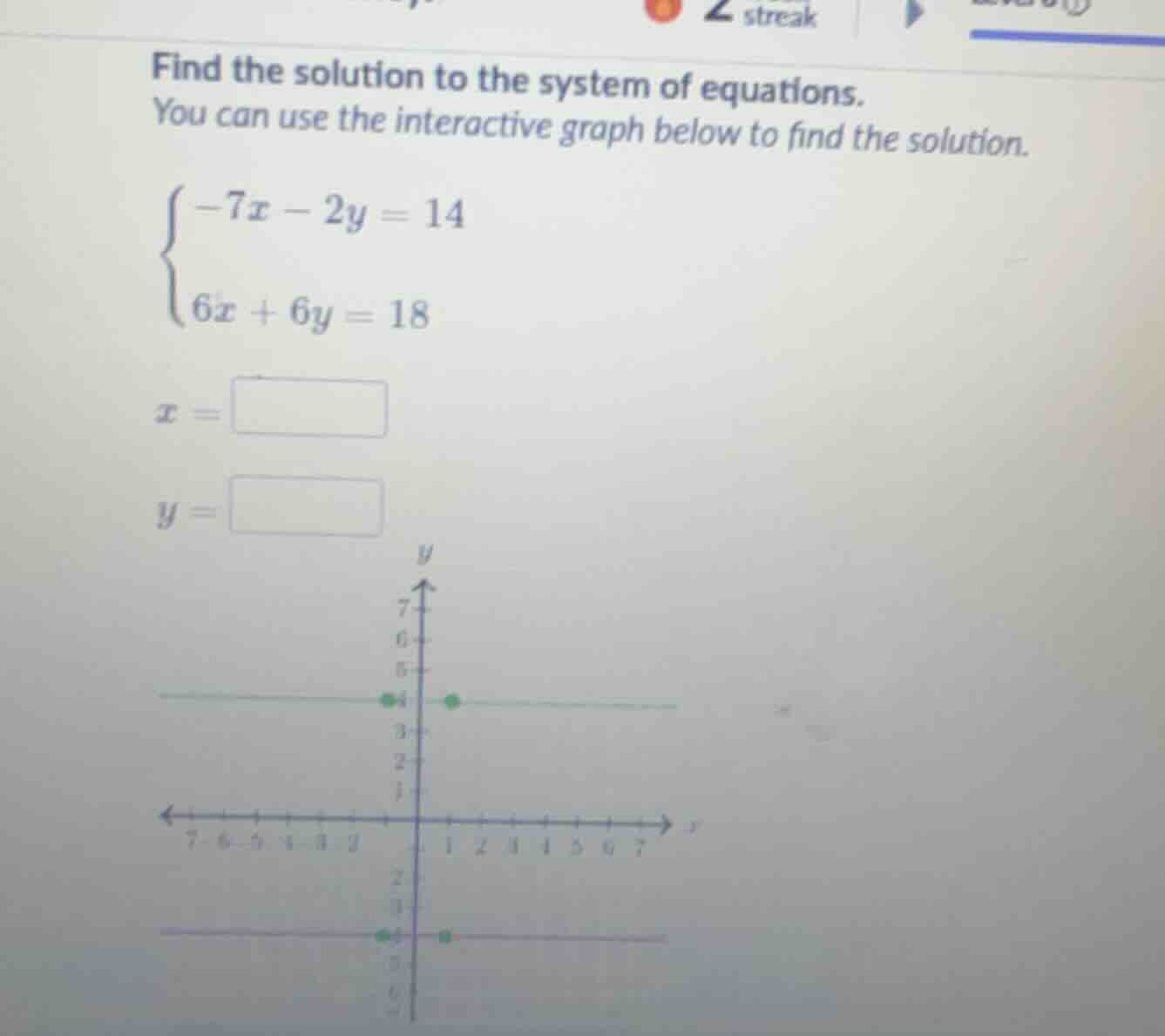 find the solution to the system of equations. you can use the interacti…
