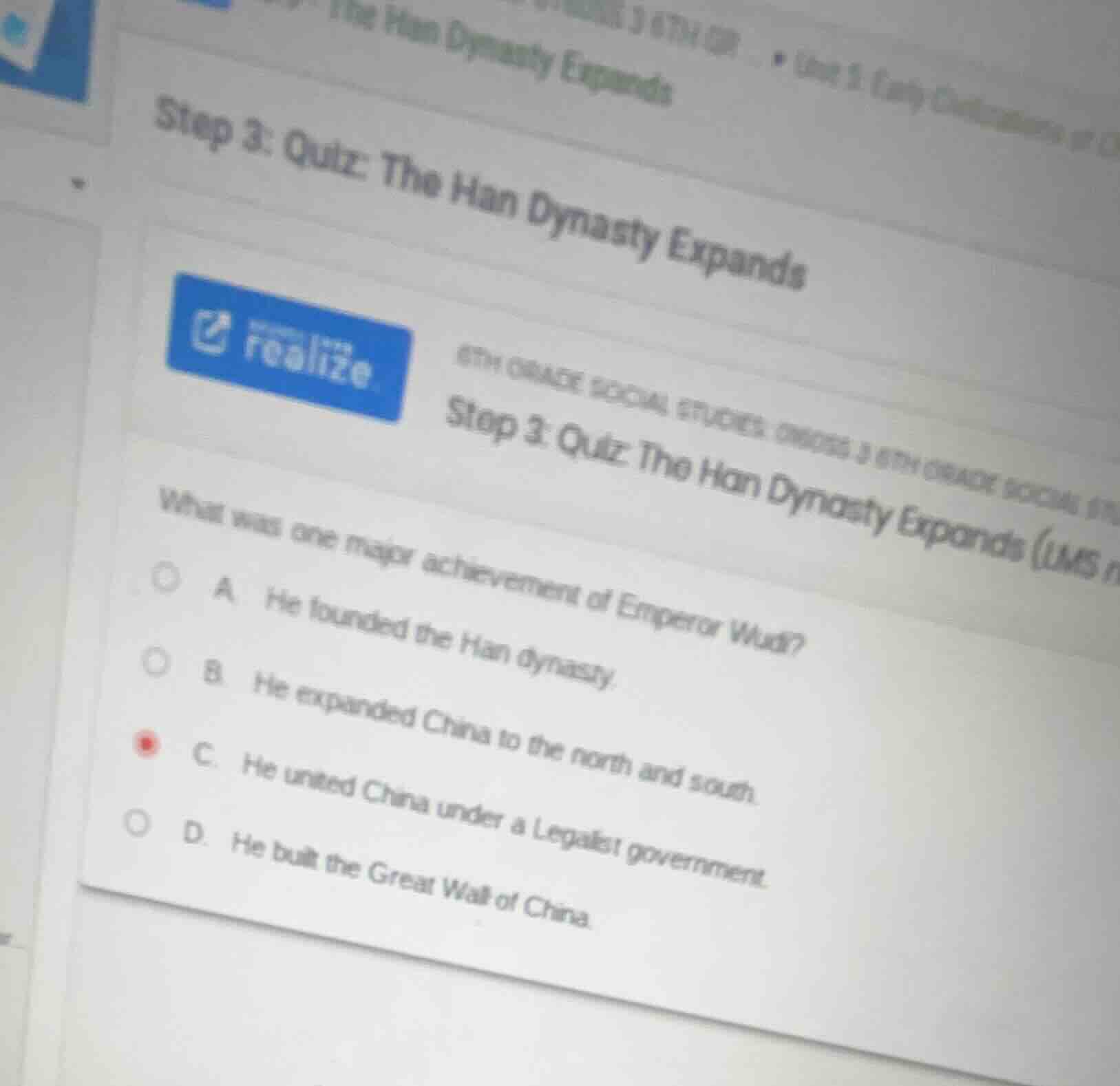 step 3: quiz: the han dynasty expands 6th grade social studies: chc053 …