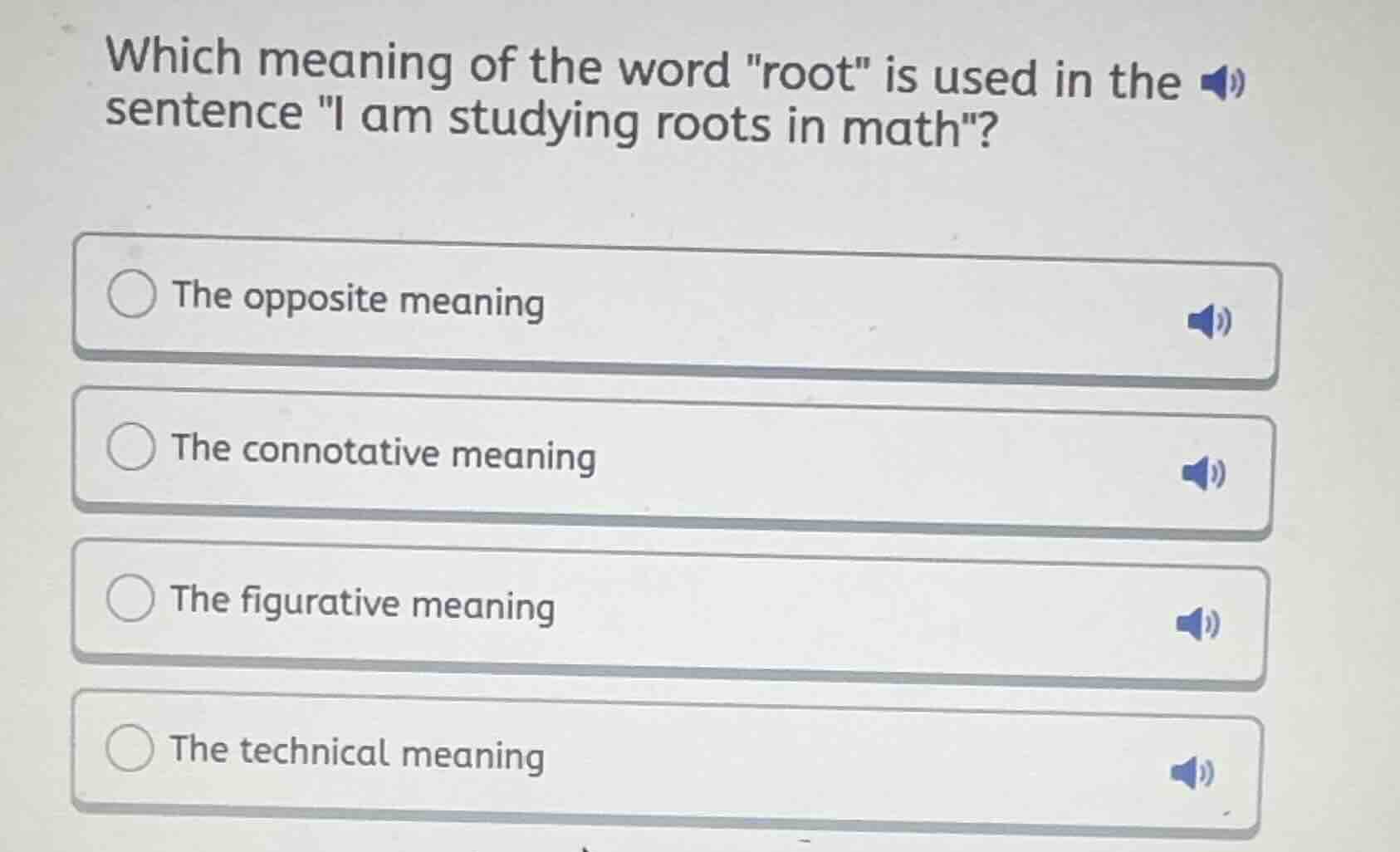 which meaning of the word oot\ is used in the sentence \i am studying r…
