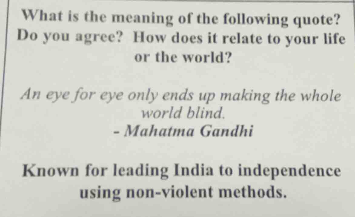 what is the meaning of the following quote? do you agree? how does it r…