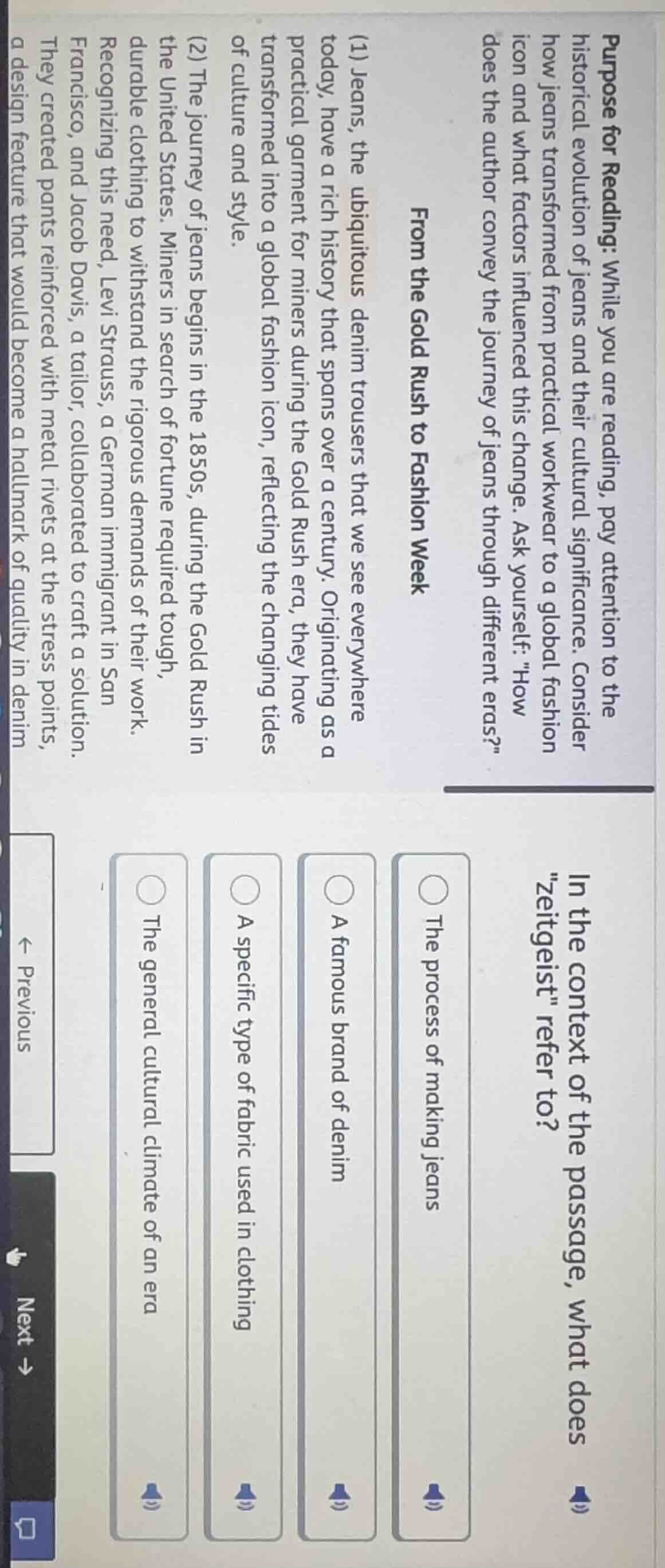 purpose for reading: while you are reading, pay attention to the histor…