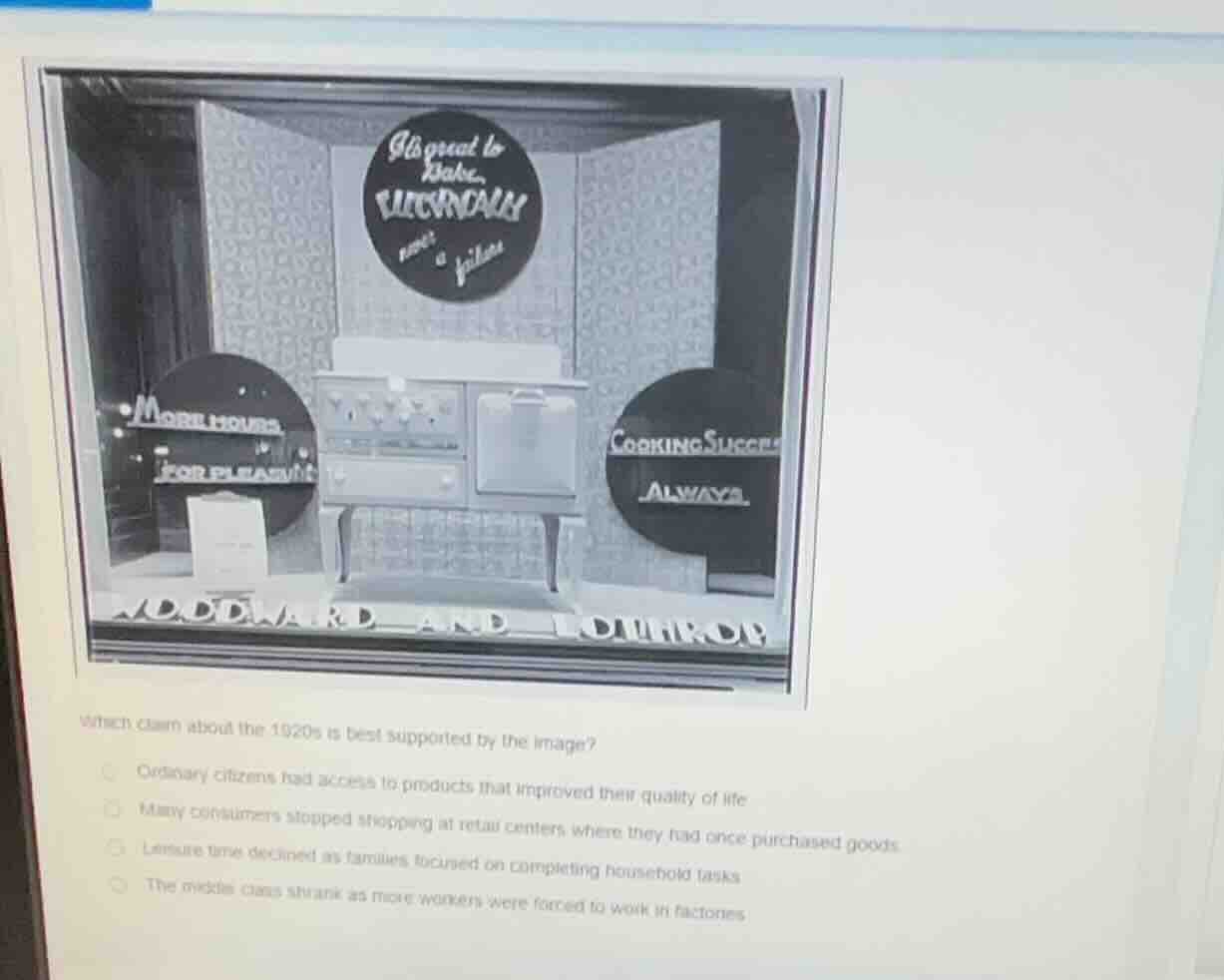 which claim about the 1920s is best supported by the image? - ordinary …