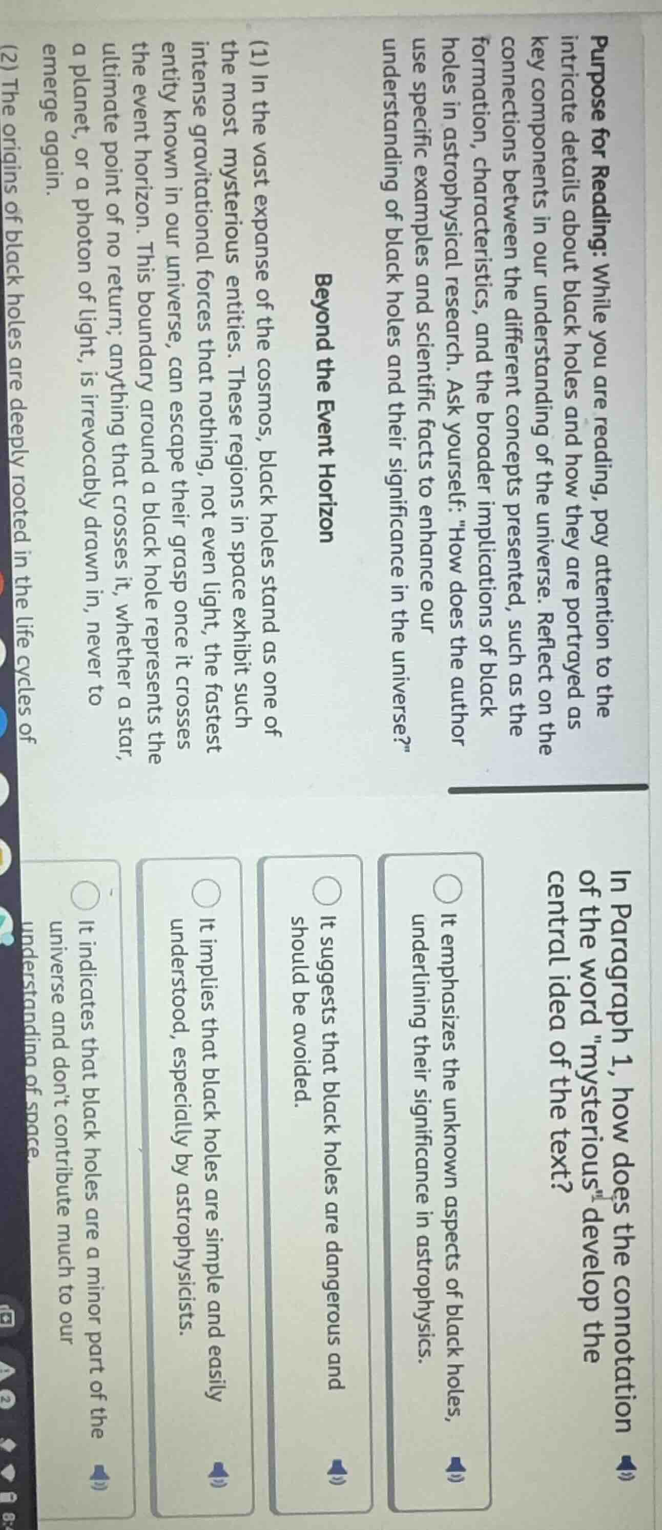 purpose for reading: while you are reading, pay attention to the intric…