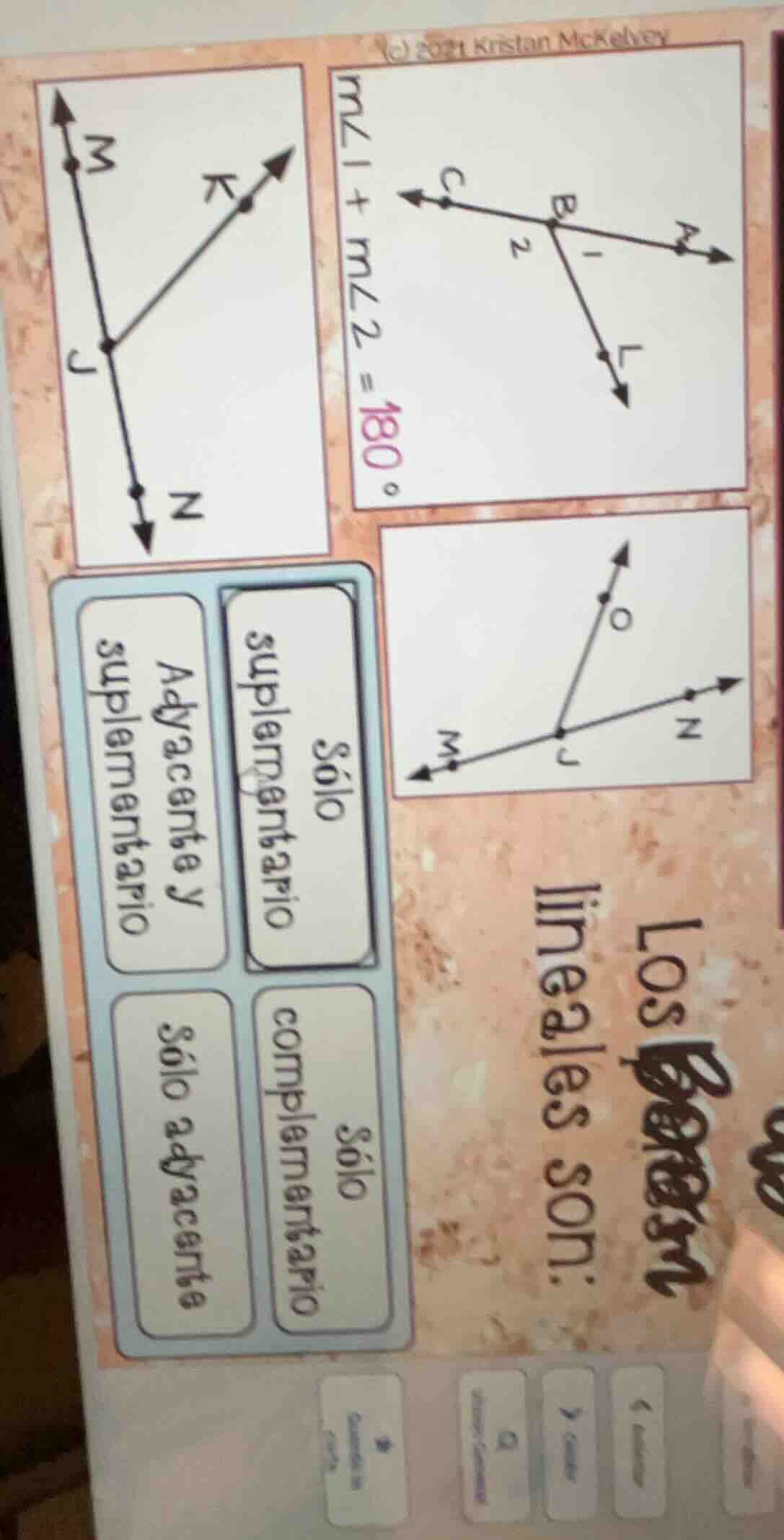 los ángulos lineales son: (con imágenes de ángulos y opciones: sólo sup…