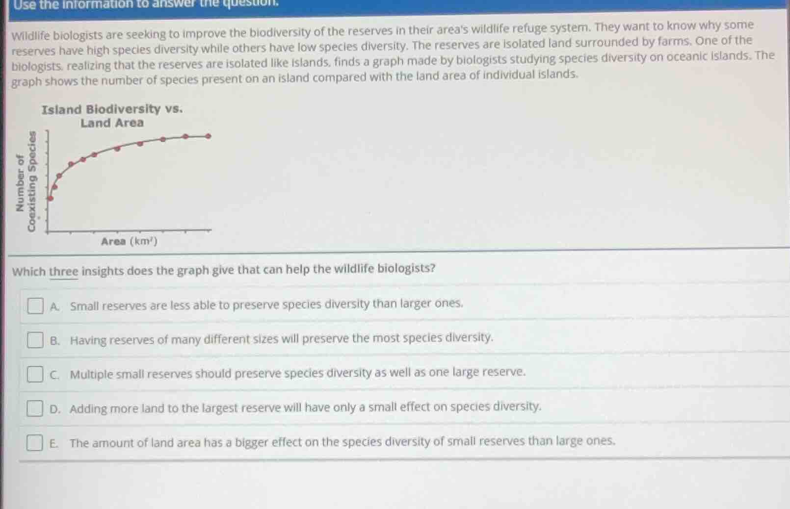 use the information to answer the question. wildlife biologists are see…