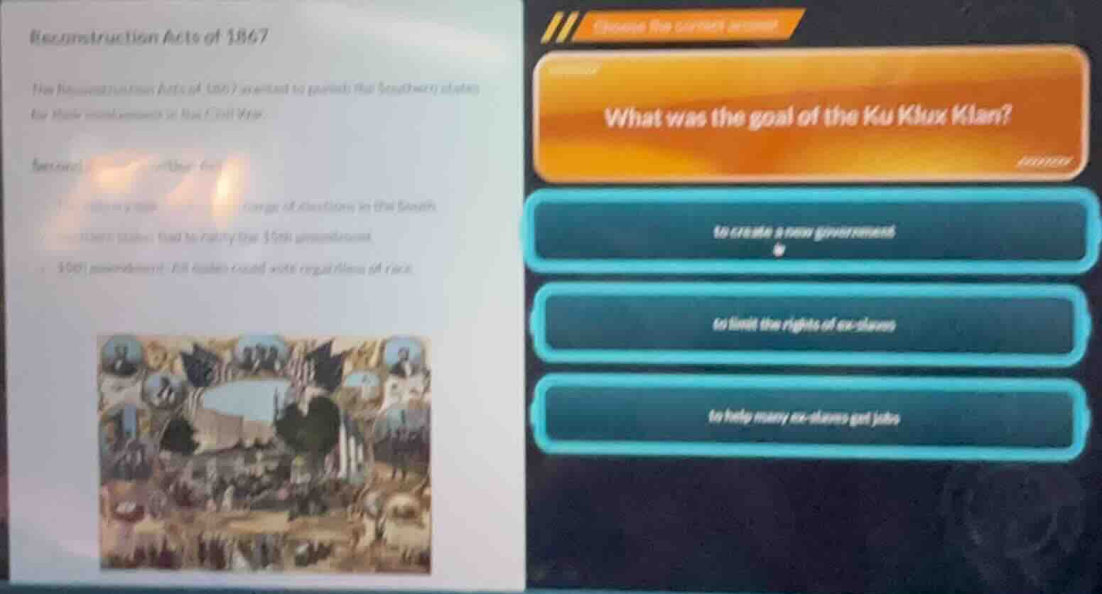 reconstruction acts of 1867 the reconstruction acts of 1867 sought to p…