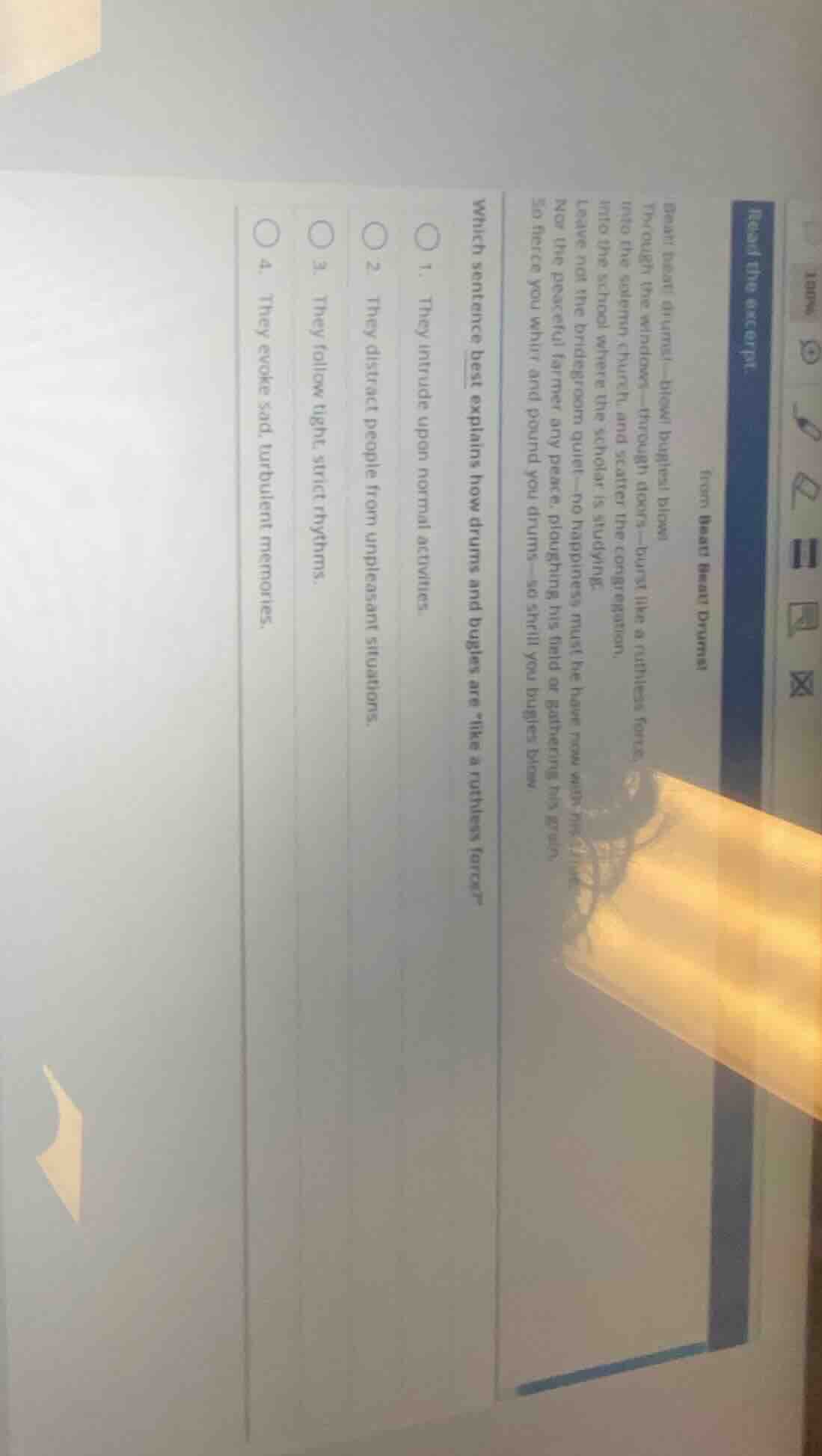 read the excerpt. from heart beat drums! beat! beat! drums! — blow! bug…