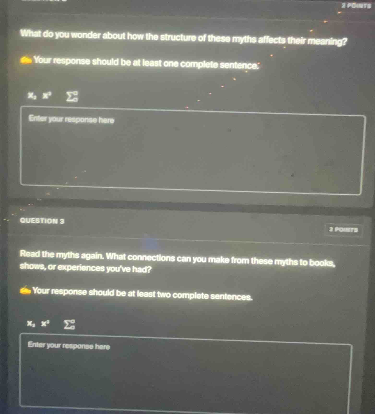 what do you wonder about how the structure of these myths affects their…