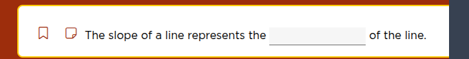 the slope of a line represents the ________ of the line.